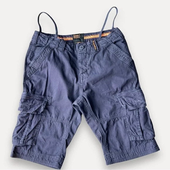 Superdry CRG  Navy Cargo Shorts - Picture 1 of 15